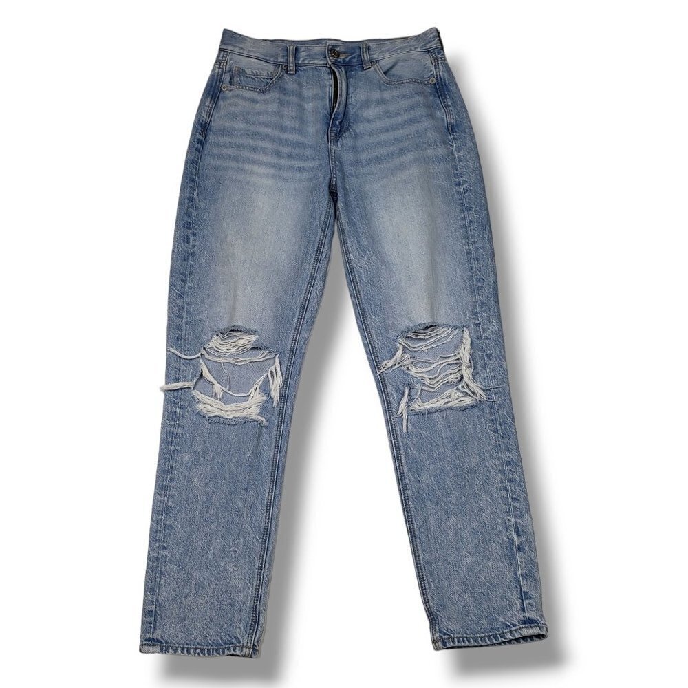 American Eagle Mom Jeans‎ Womens 4 Distressed Ripped High Rise
